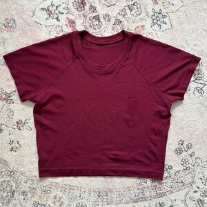 *NOT FOR SALE* Lululemon Cropped Swiftly Tee Deep Luxe
